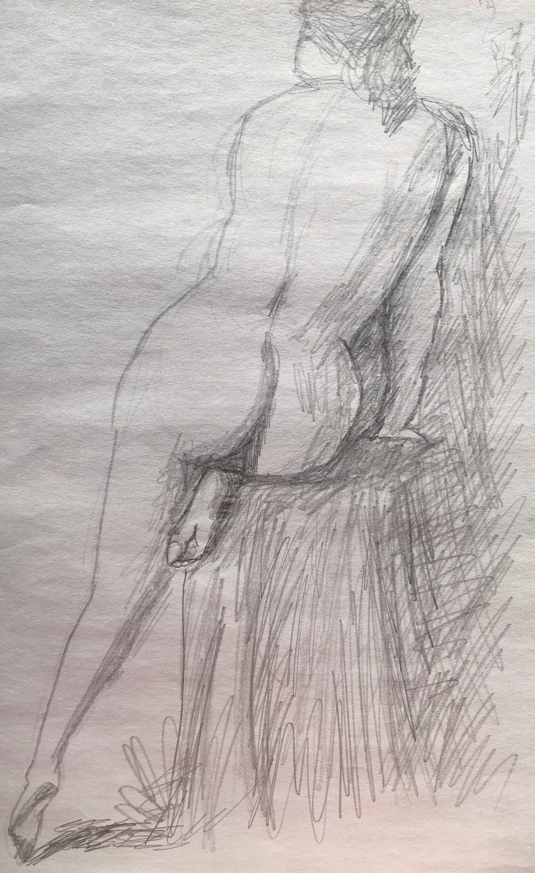 Gesture Drawing #1, 2019
Pencil on Paper
11"W x 17.5"H, Walli White, artist