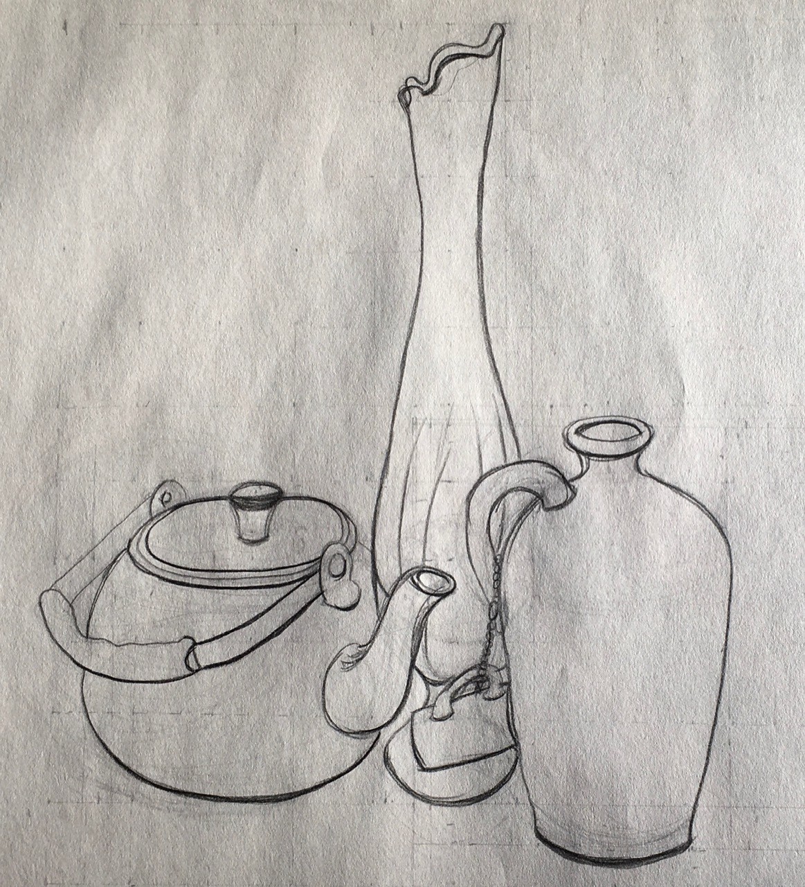 Teapot Vase Jug, 2018
Pencil on Paper
10"W x 12"H, Walli White, artist