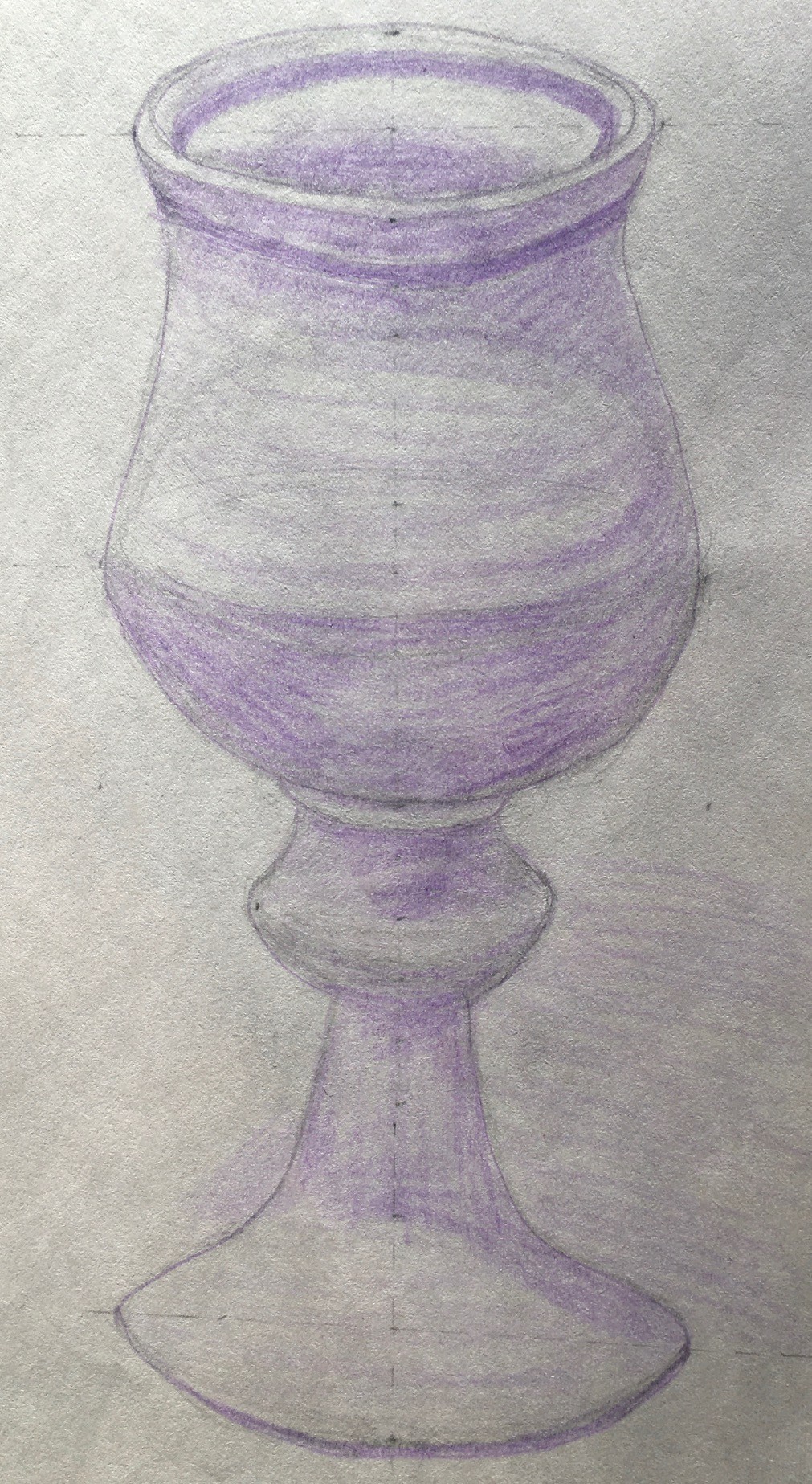 Goblet, 2018
Pencil and Colored Pencil on Paper
6.5"W x 12.5"H, Walli White, artist