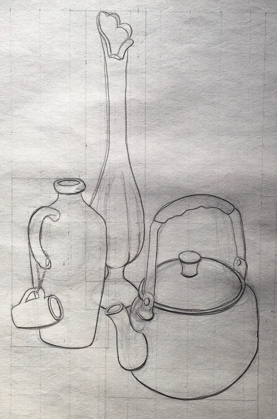 Jug Vase Teapot, 2018
Pencil on Paper
9.5"W x 14"H, Walli White, artist
