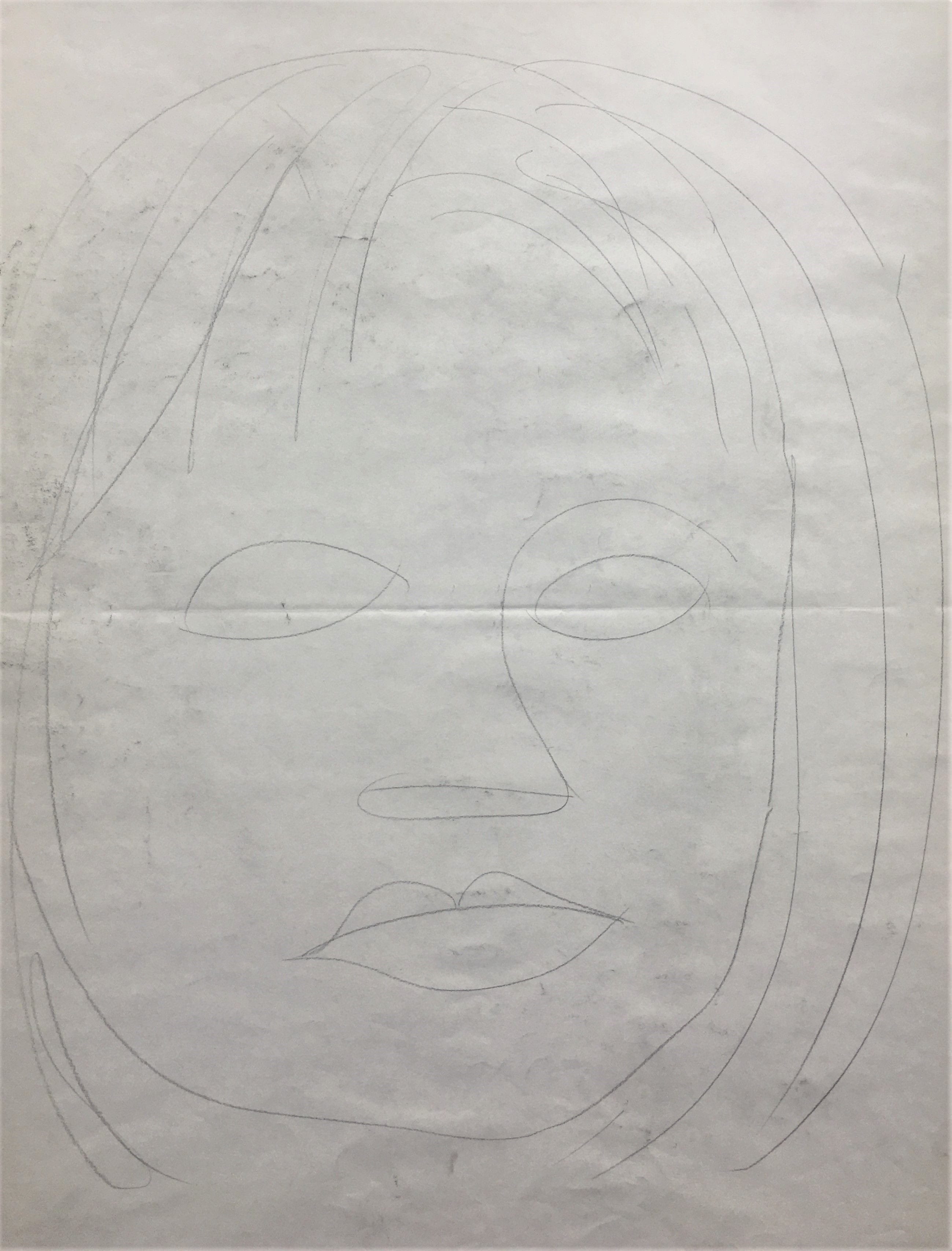 Quick Sketch Self-Portrait, 1990
Pencil on Paper
18"W x 24"H, Walli White, artist