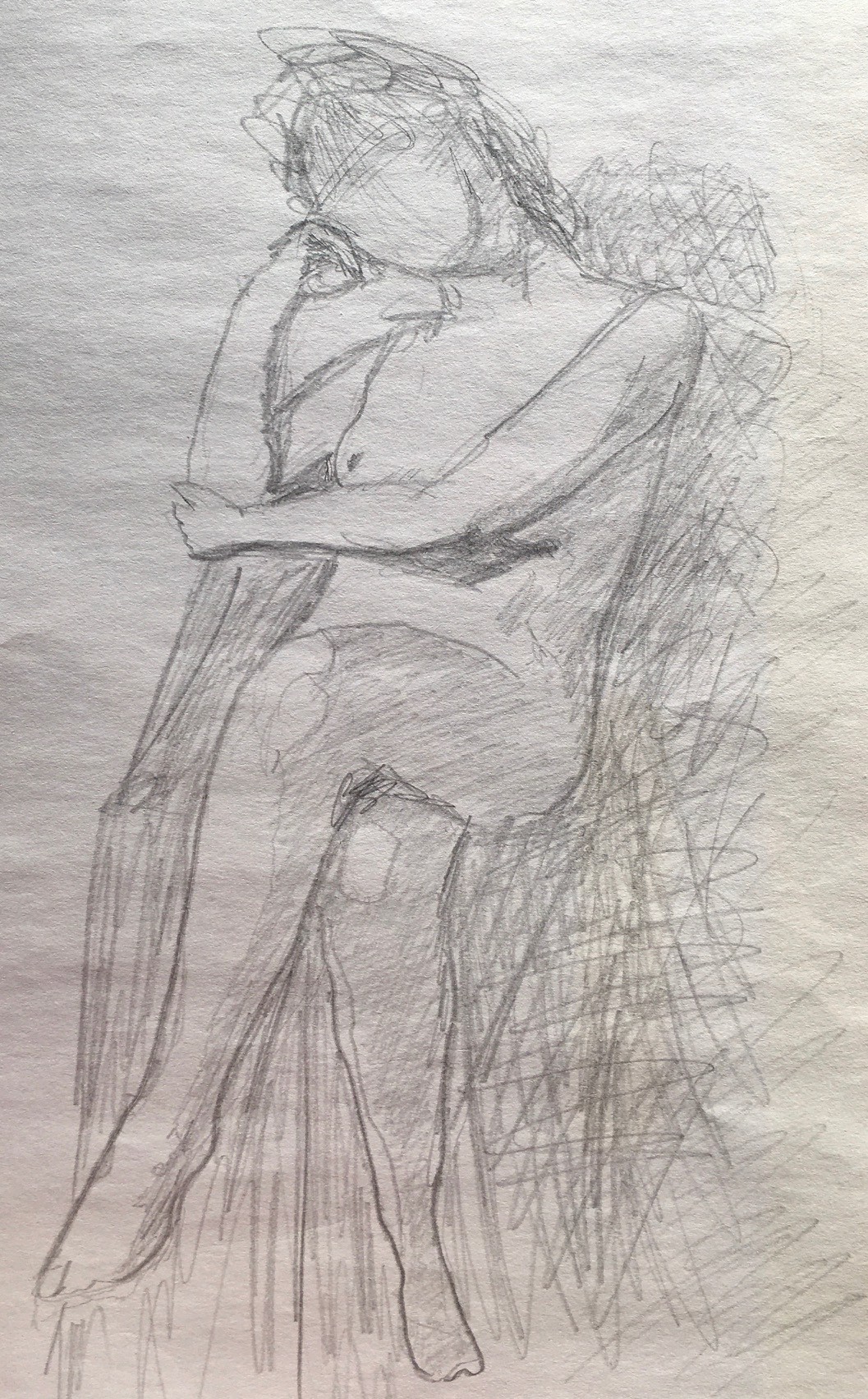 Gesture Drawing #2, 2019
Pencil on Paper
10"W x 16"H, Walli White, artist
