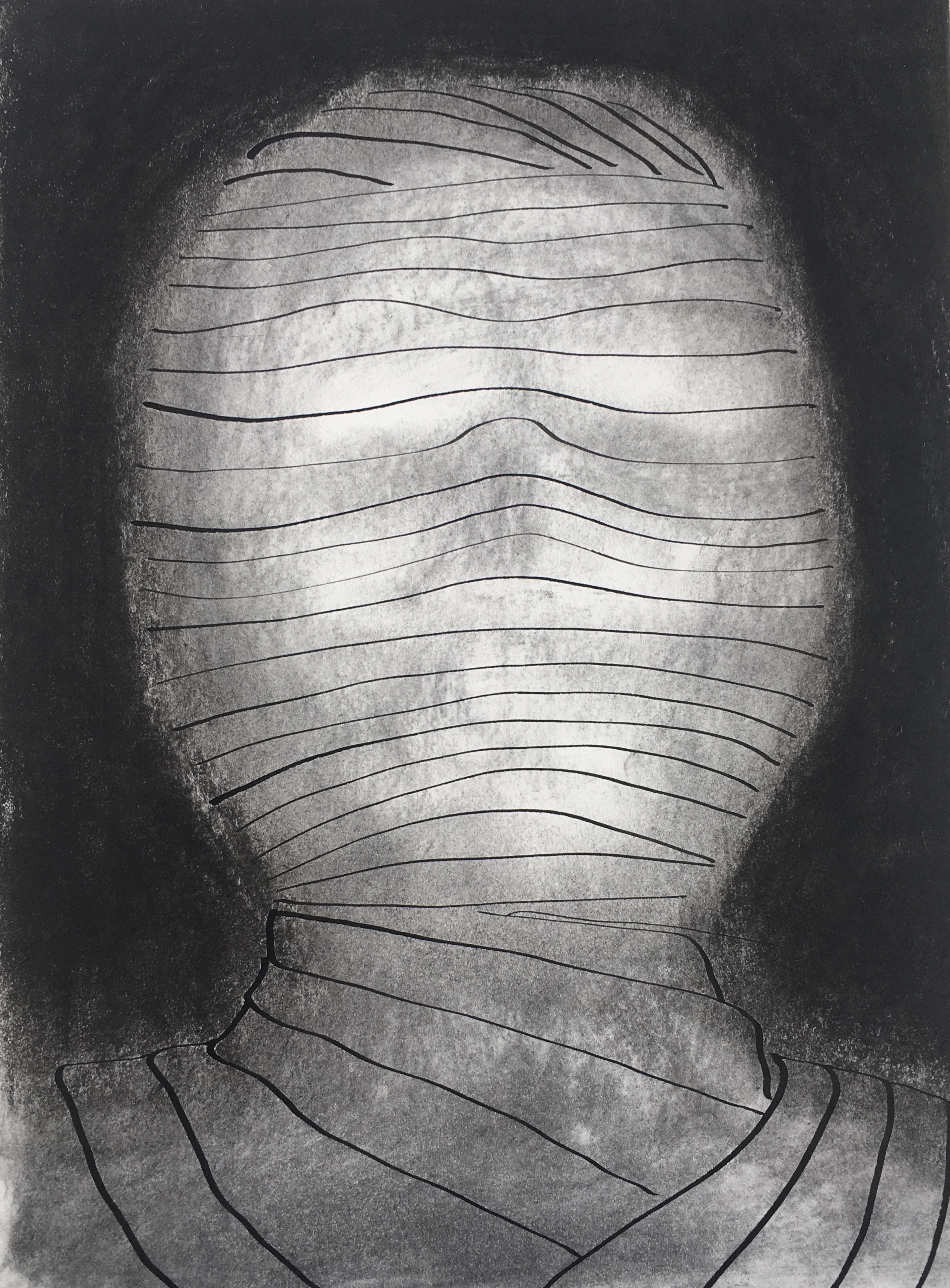 The Mummy, 1990
Charcoal and Ink on Paper, Walli White, artist