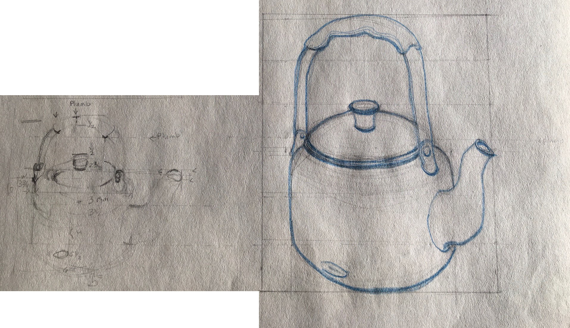 Teapot, 2018
Pencil and Colored Pencil on Paper
12.5"W x 7.5"H, Walli White, artist