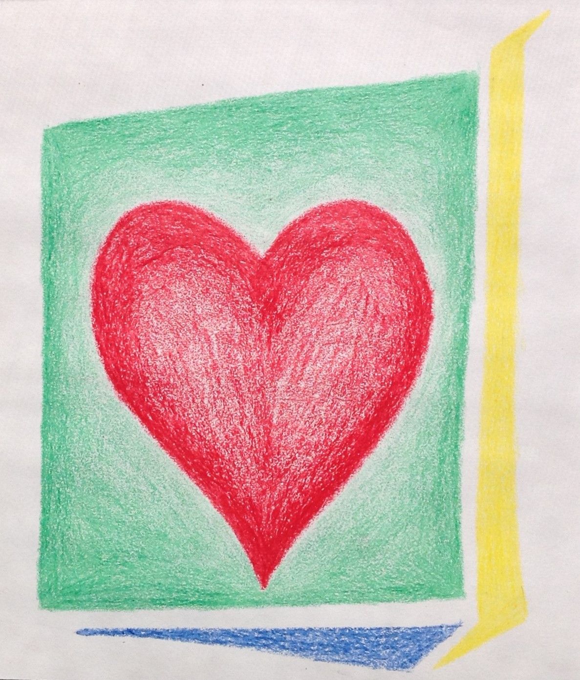 Happy Valentine's Day, 1991
Crayon on Paper
8.25"W x 9.75"H, Walli White, artist