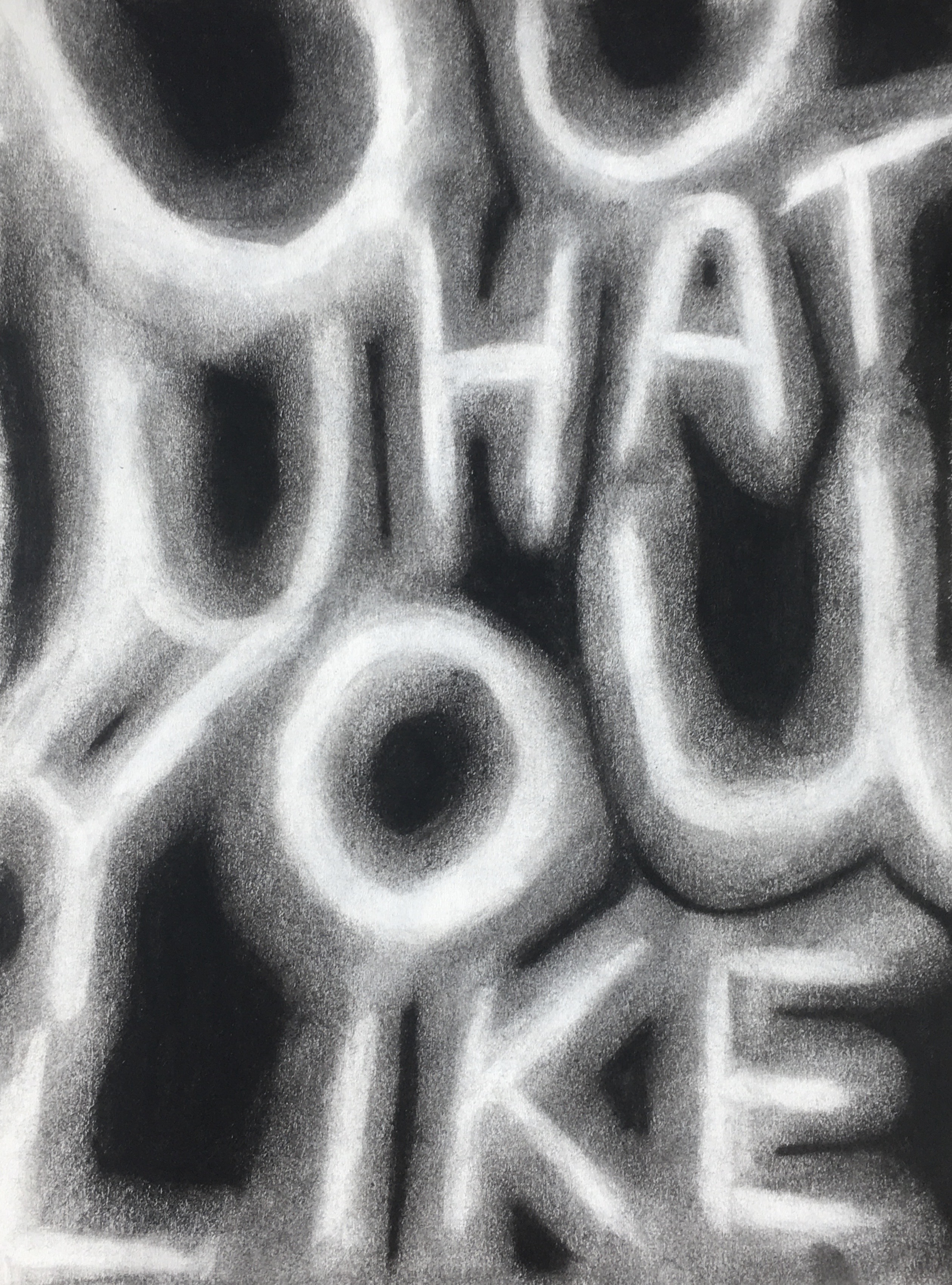 Do What You Like, 1990
Charcoal on Paper, Walli White, artist