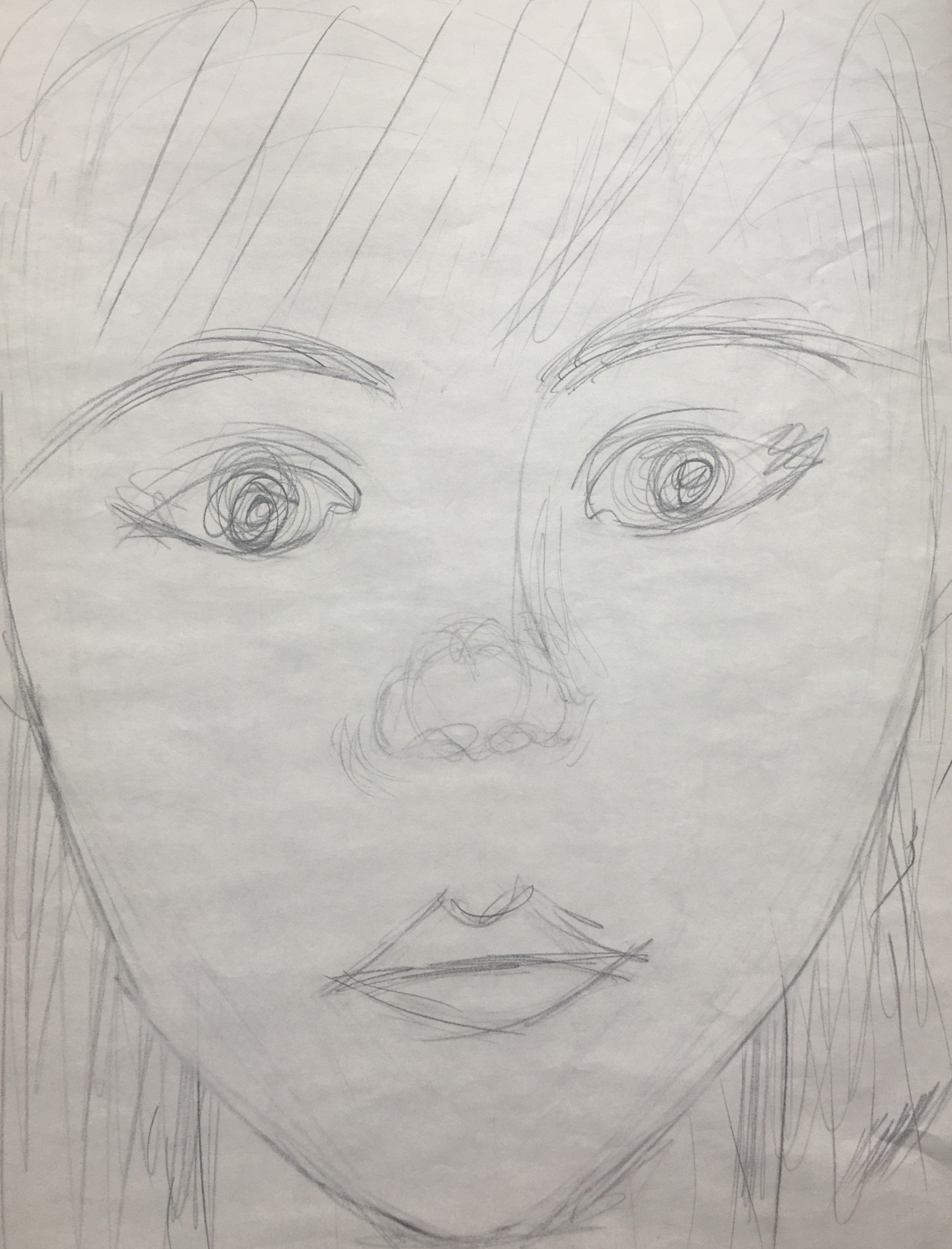 Self-Portrait Study, 1990
Pencil on Paper
18"W x 24"H, Walli White, artist